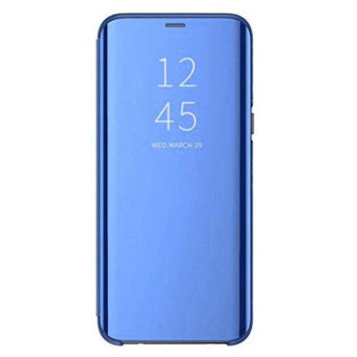 Калъф Smart Clear View за Motorola Moto G8 Power Lite Blue с функция стойка