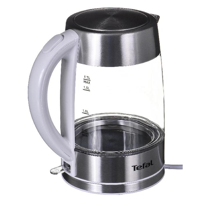 Електрическа кана Tefal KI772138, Капацитет 1,7л, 2200W, Бял/Инокс ...