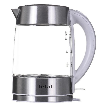 Електрическа кана Tefal KI772138, Капацитет 1,7л, 2200W, Бял/Инокс ...