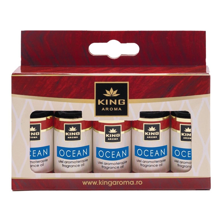 Pachet 5 uleiuri parfumate aromaterapie KING Aroma OCEAN, 10 ml
