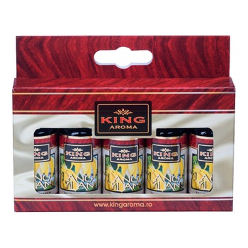 Pachet 5 uleiuri aromaterapie Ylang Ylang, Kingaroma, 10 ml Pachet 5 uleiuri aromaterapie Ylang Ylang, Kingaroma, 10 ml