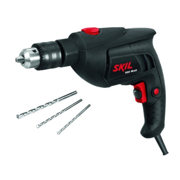 Masina de gaurit cu percutie Skil 6398 AD, 1000 W, 3000RPM, 13 mm + 3 Burghie