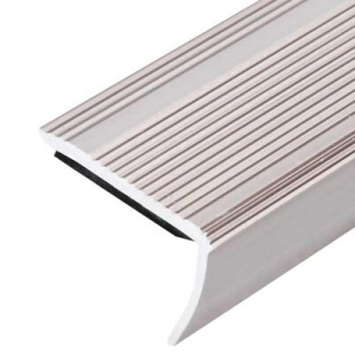 vidaXL 5 db pezsgőszínű L-alakú alumínium lépcsőélvédő 90 cm 90x3x2cm előre fúrt lyukak