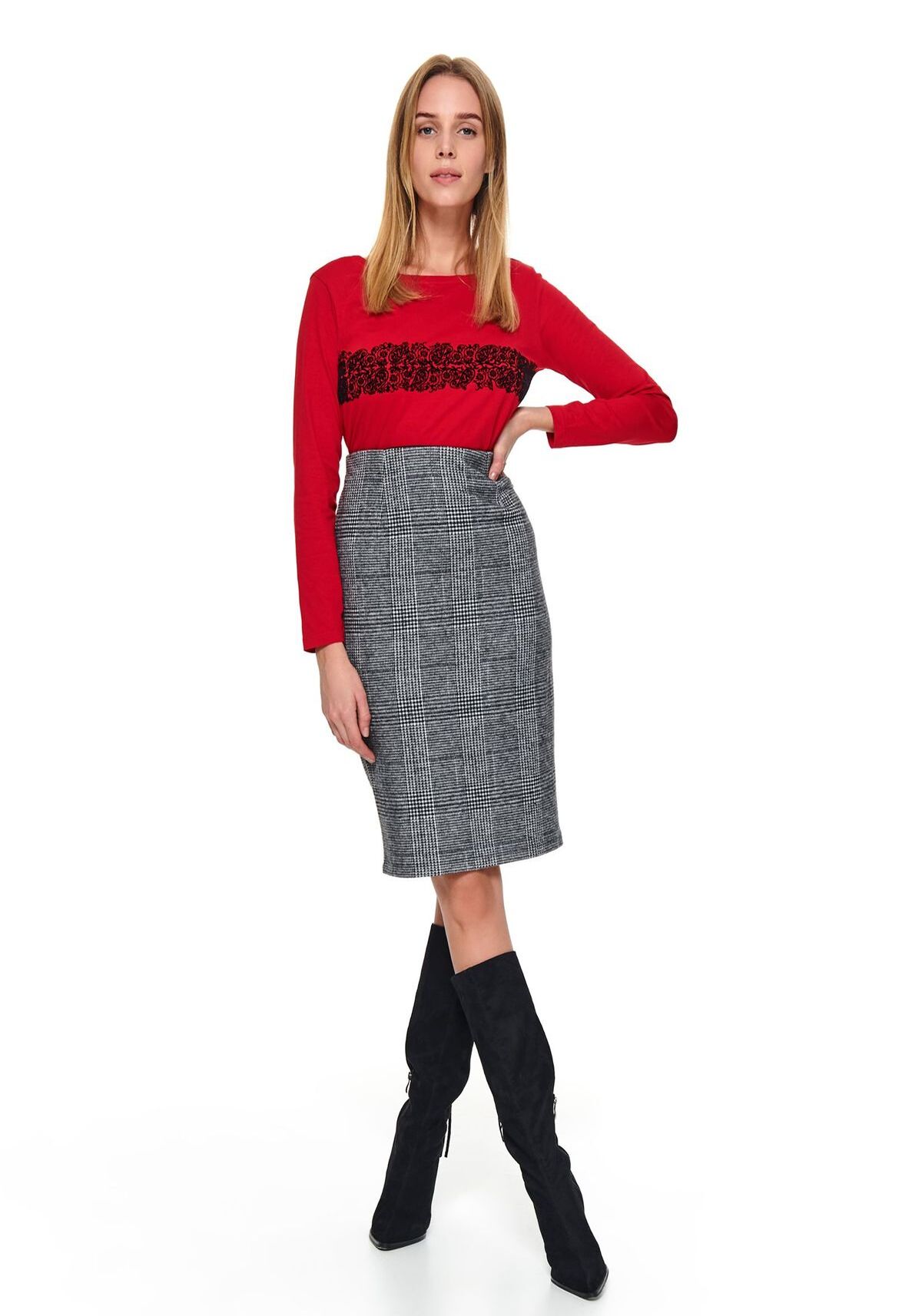 Fusta pentru femei, TOP SECRET, SSD1440, Gri, 34