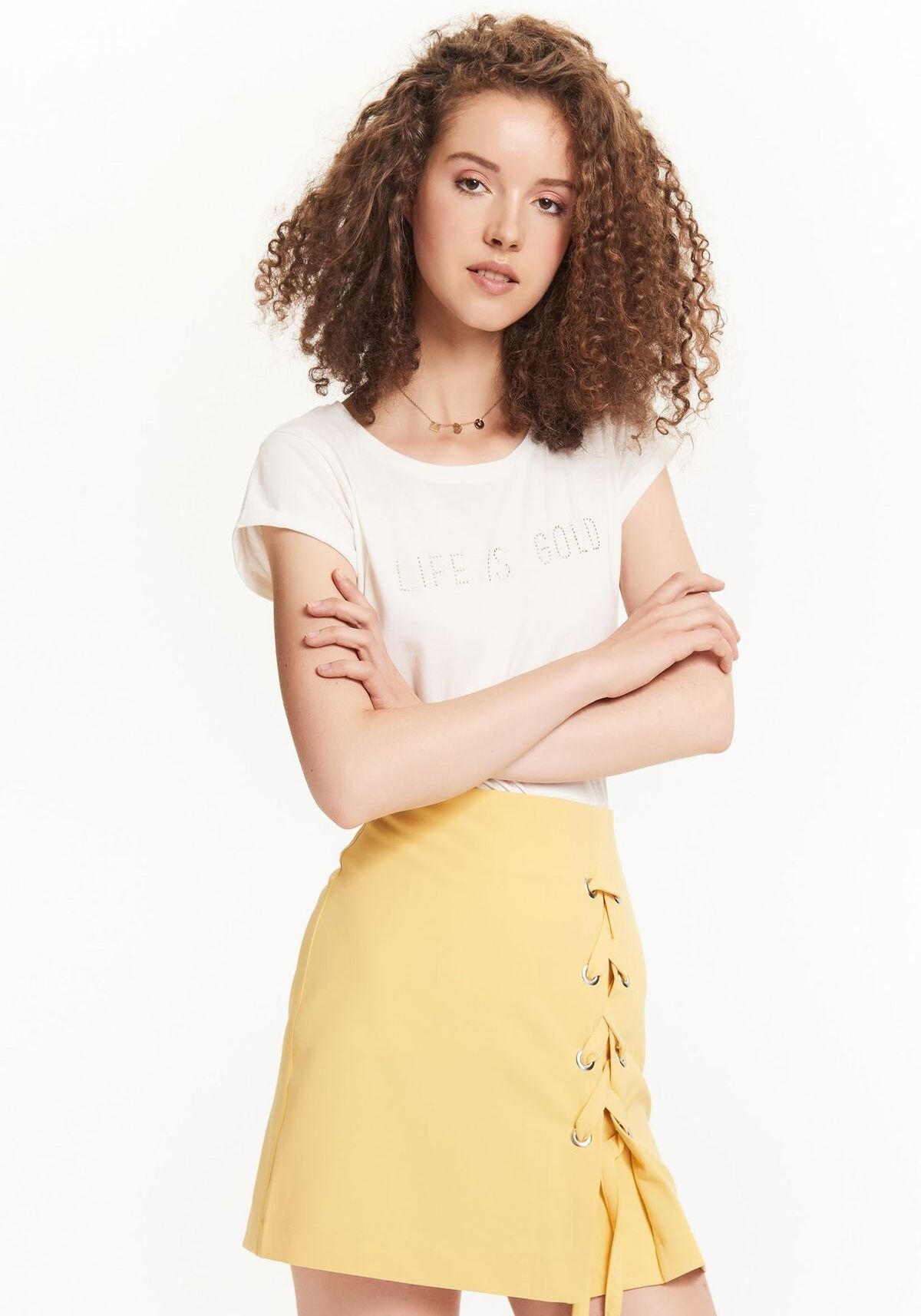 Fusta pentru femei, TROLL, TSD0516, Galben, L