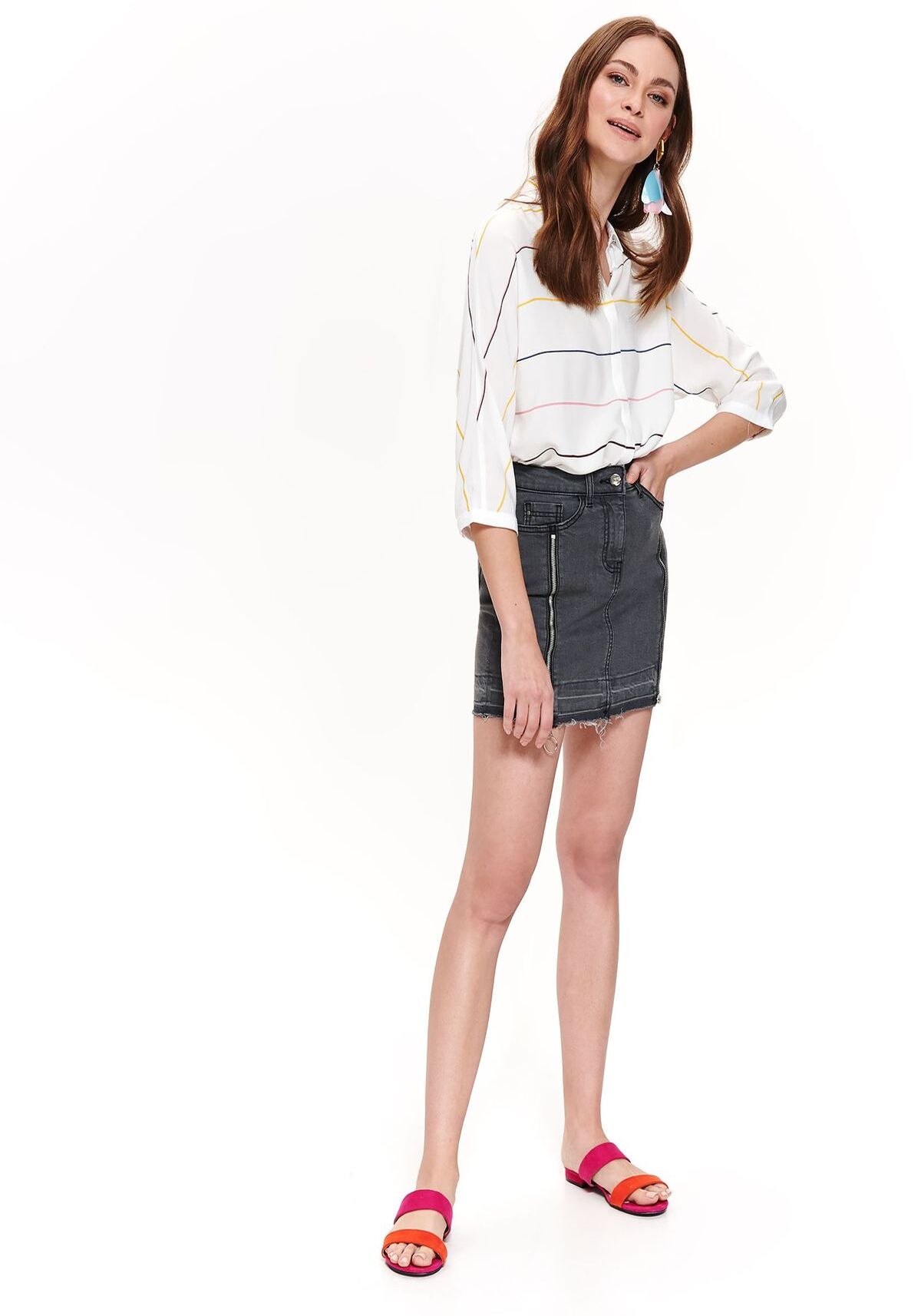 Fusta pentru femei, TOP SECRET, SSD1349, Gri inchis