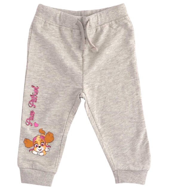 Pantaloni bebe, Skye, gri cu inimioara, Gri