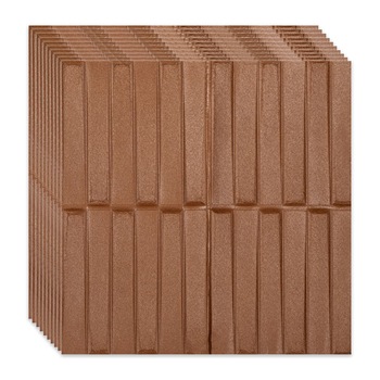 Set 10 x Tapet 3D Autoadeziv , design modern , rezistent la apa , usor de curatat , dimensiuni 70x70cm , model QM02 , maro Selling Depot ® Set 10 x Tapet 3D Autoadeziv , design modern , rezistent la apa , usor de curatat , dimensiuni 70x70cm , model QM02 , maro Selling Depot ®