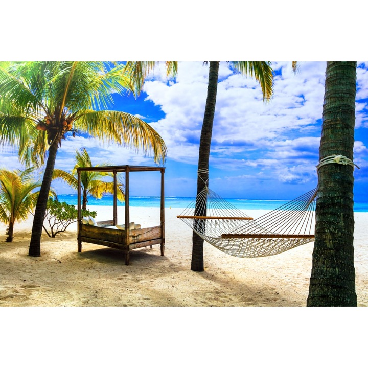 Plaja76 стикер тапет с палми и хамак, 220 x 135 см