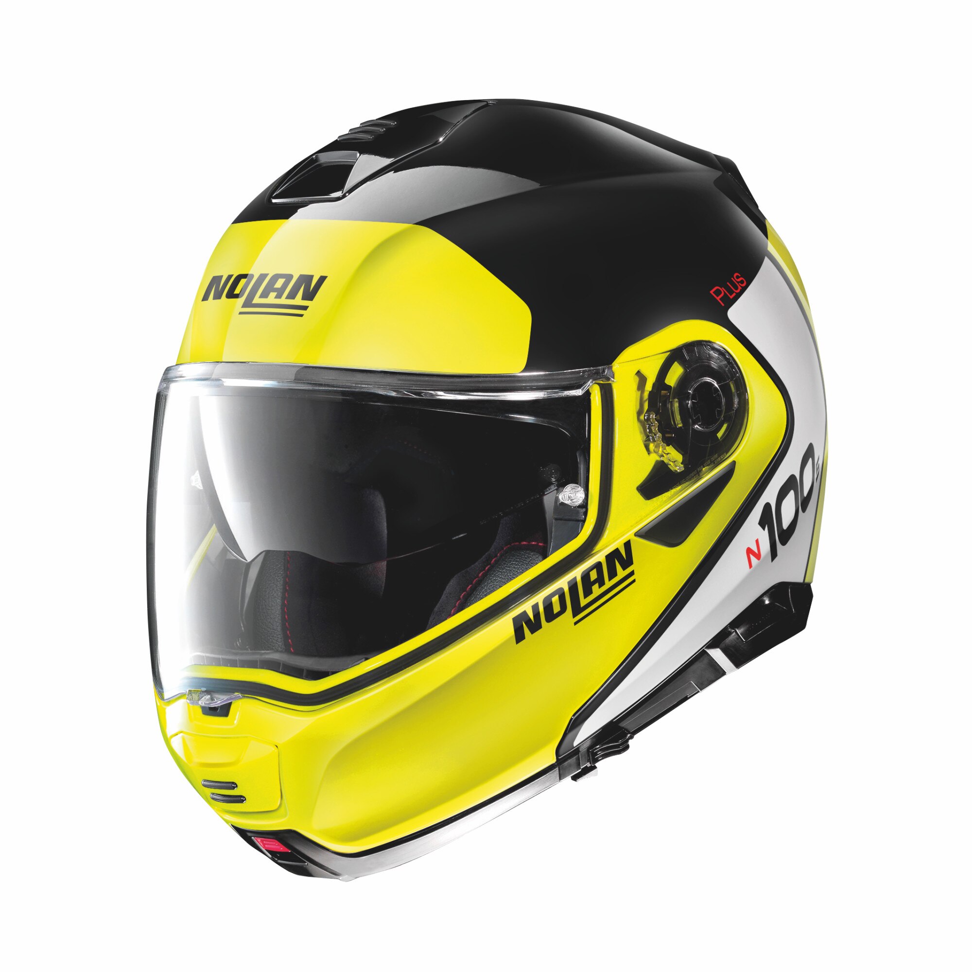 Casca moto NOLAN Flip-up N100-5 PLUS DISTINCTIVE 028, Negru/Galben, 2XL