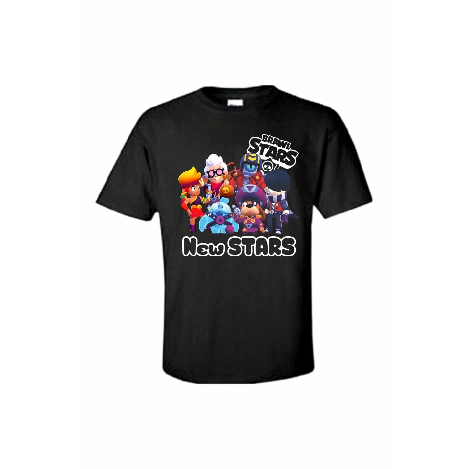 Tricou copii Brawl Stars New Stars, Negru
