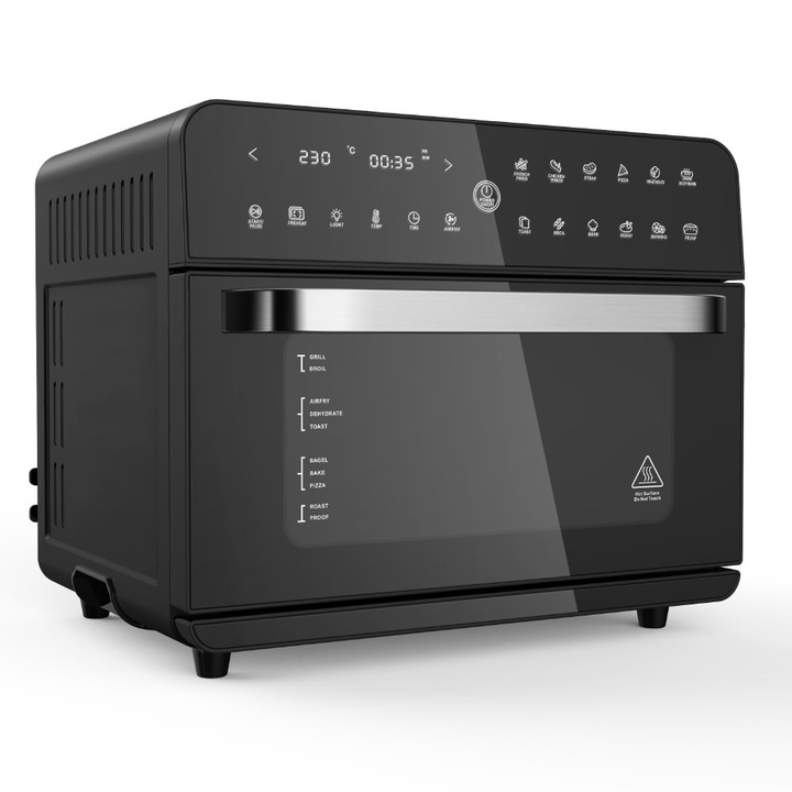 Мултифункционална фурна с горещ въздух ZEPHYR ZP 1441 V Deluxe, 25 литра, 1800W, Черен