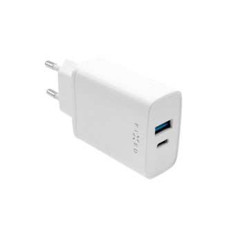 Incarcator retea Fixed, Type-C PD + USB, QuickCharge 3.0, Power Delivery 20W, Alb Incarcator retea Fixed, Type-C PD + USB, QuickCharge 3.0, Power Delivery 20W, Alb