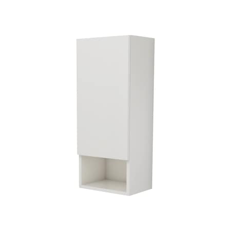 Corp Baie haaus Zed, Suspendat, 1 Usa, Alb lucios/Alb, MDF, L 30 x l 22 x 72 cm