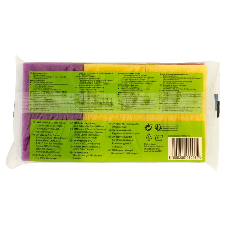 Set Burete Clasic & Extreme Scotch Brite 3M, 2+1 buc