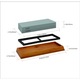 Kit Ascutire Cutite, LittleDomi, 2 Granulatii 400/1000, Piatra cu Suport din Silicon pentru Ascutirea Cutitelor prin Slefuire, Suport Bambus Antiderapant, Ghidaj Unghiular, Ascutire, Finisare, Indreptare