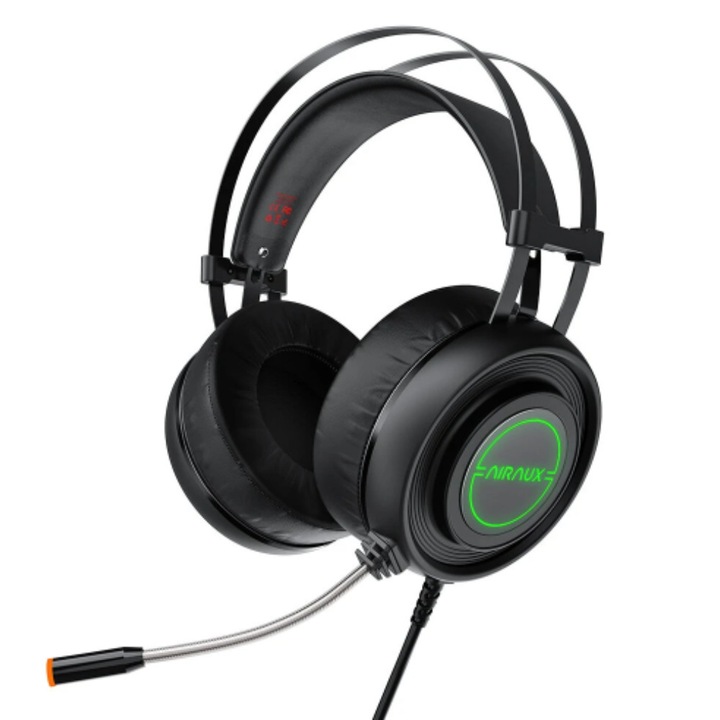 BlitzWolf ® AirAux AA-GB1: 7.1 gamer fejhallgató RGB leddel - Fekete