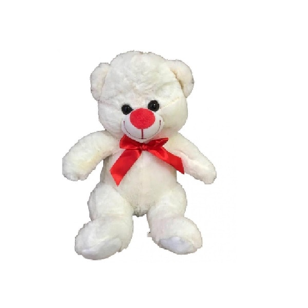 Urs de plus,30 cm, alb, halley