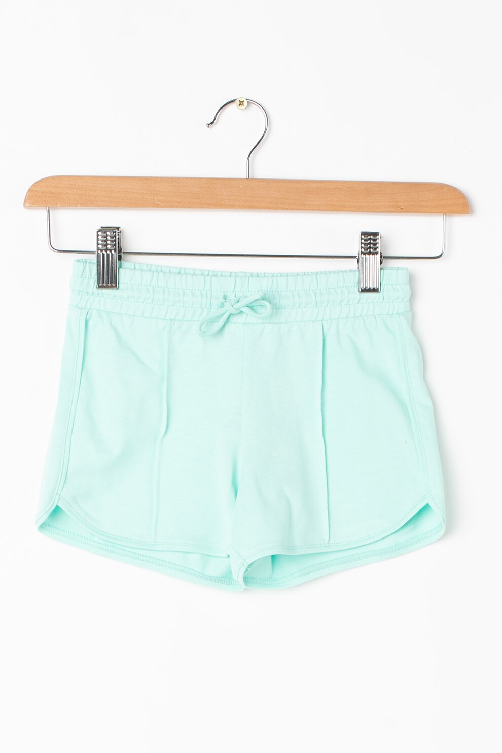 United Colors of Benetton, Pantaloni scurti cu snur pentru ajustare in talie, Verde menta