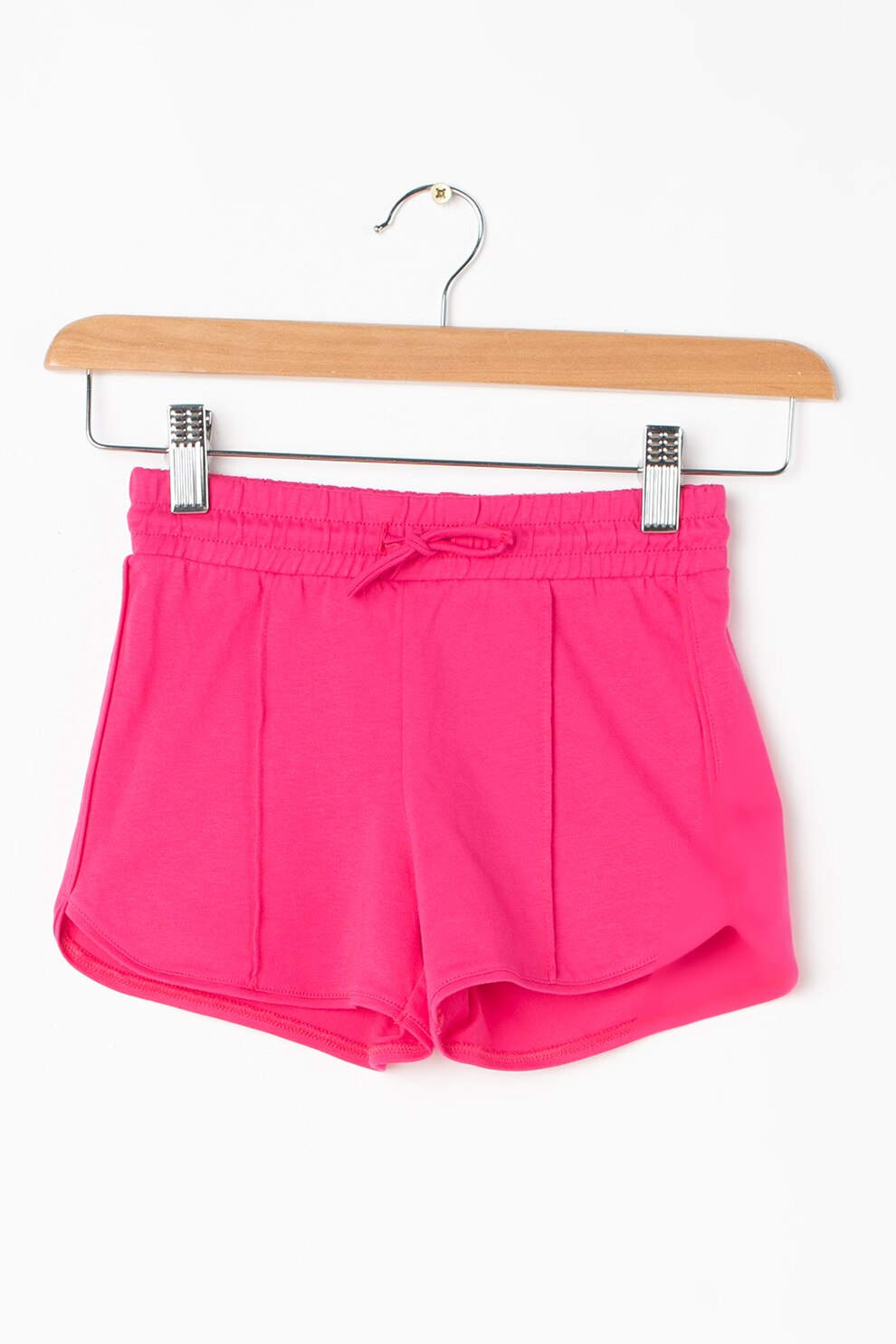 United Colors of Benetton, Pantaloni scurti cu snur pentru ajustare in talie, Fucsia