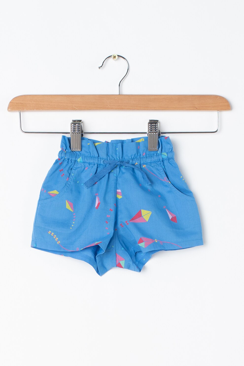 United Colors of Benetton, Pantaloni scurti cu imprimeu grafic, Albastru deschis/Rosu