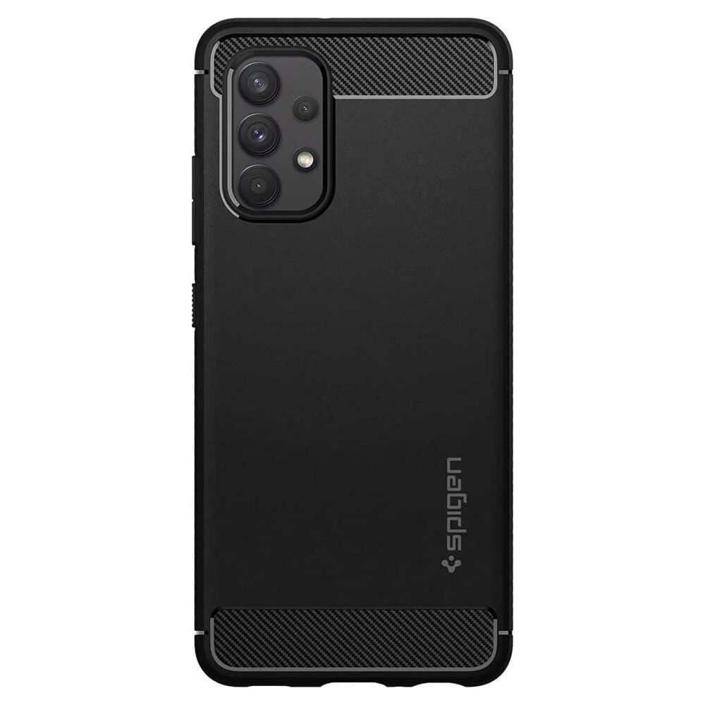 Husa Antisoc Spigen Rugged Armor pentru Samsung Galaxy A32 4G, Negru Mat