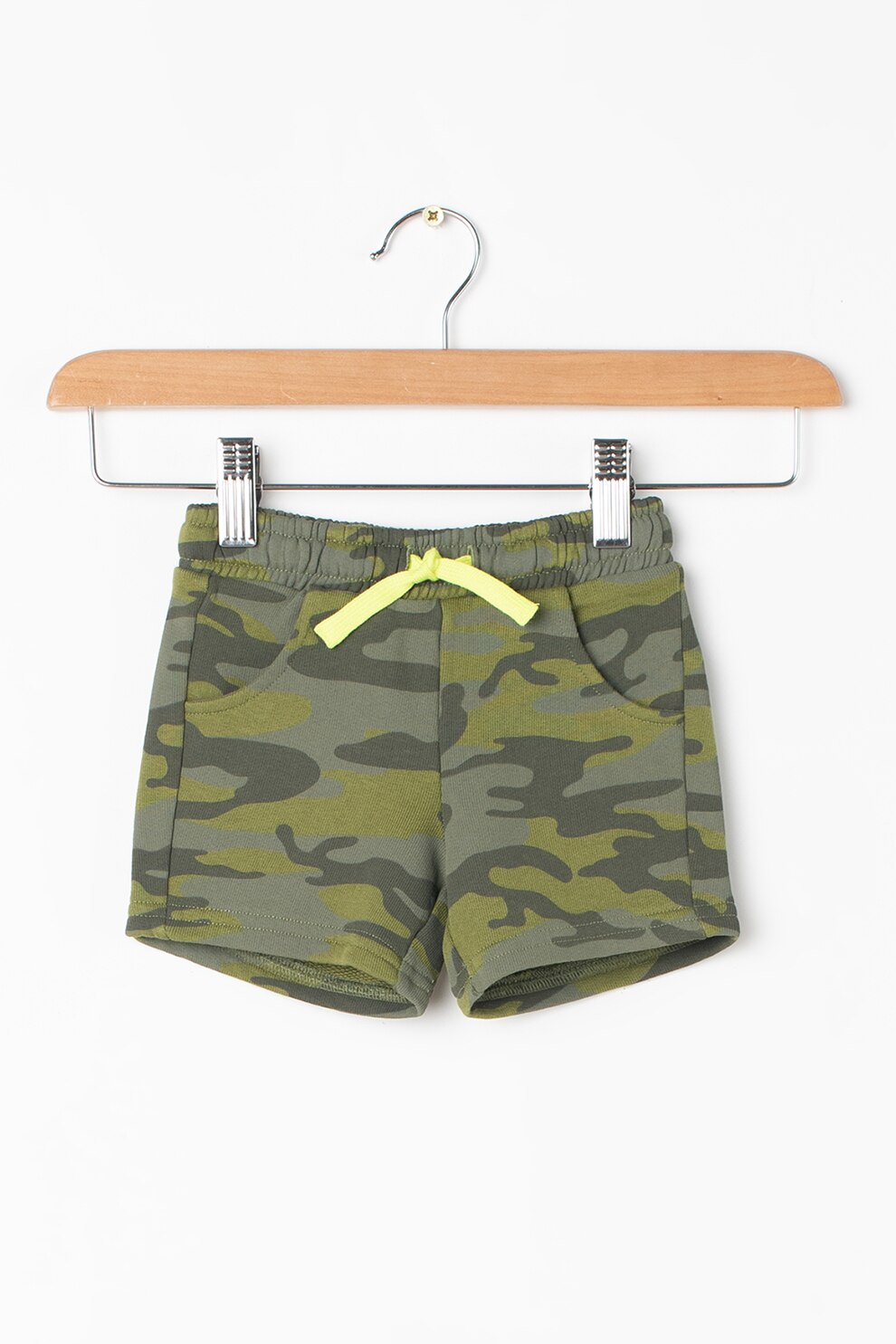 United Colors of Benetton, Pantaloni sport scurti cu buzunare oblice, Verde militar