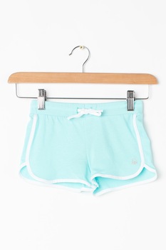 United Colors of Benetton, Pantaloni scurti sport cu terminatii contrastante, Bleu/Alb United Colors of Benetton, Pantaloni scurti sport cu terminatii contrastante, Bleu/Alb