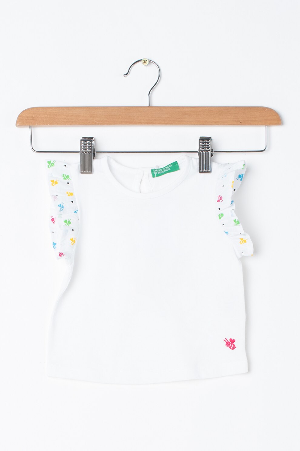 United Colors of Benetton, Top cu volane, Alb