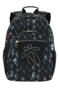 Totto, Rucsac cu model abstract, Negru/Gri Totto, Rucsac cu model abstract, Negru/Gri