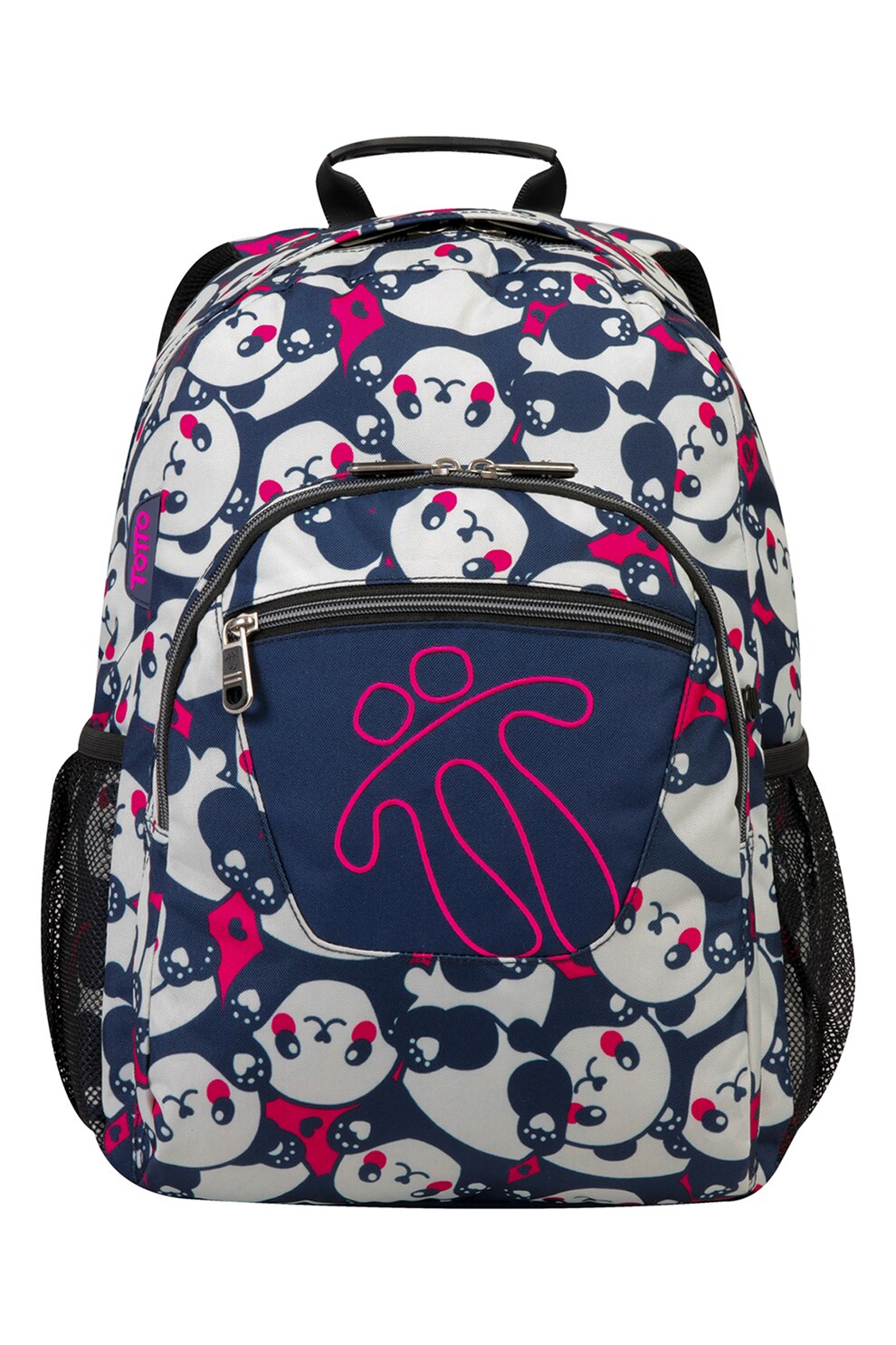 Totto, Rucsac cu model grafic, Bleumarin/Roz neon/Alb