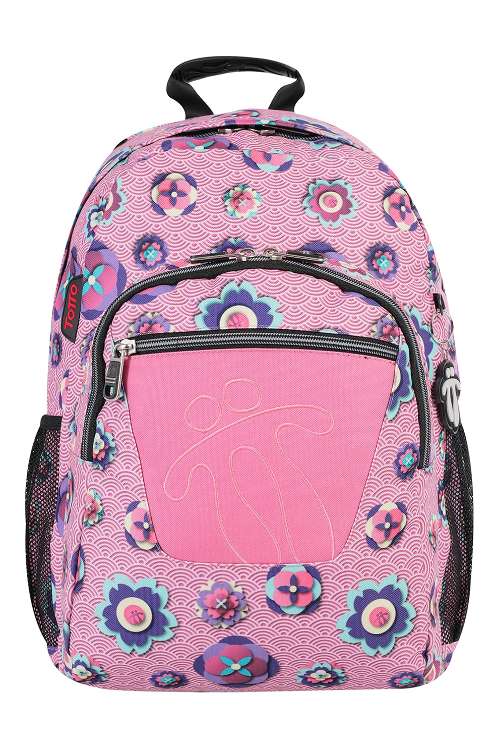 Totto, Rucsac cu imprimeu cu bretele ajustabile, Roz/Albastru