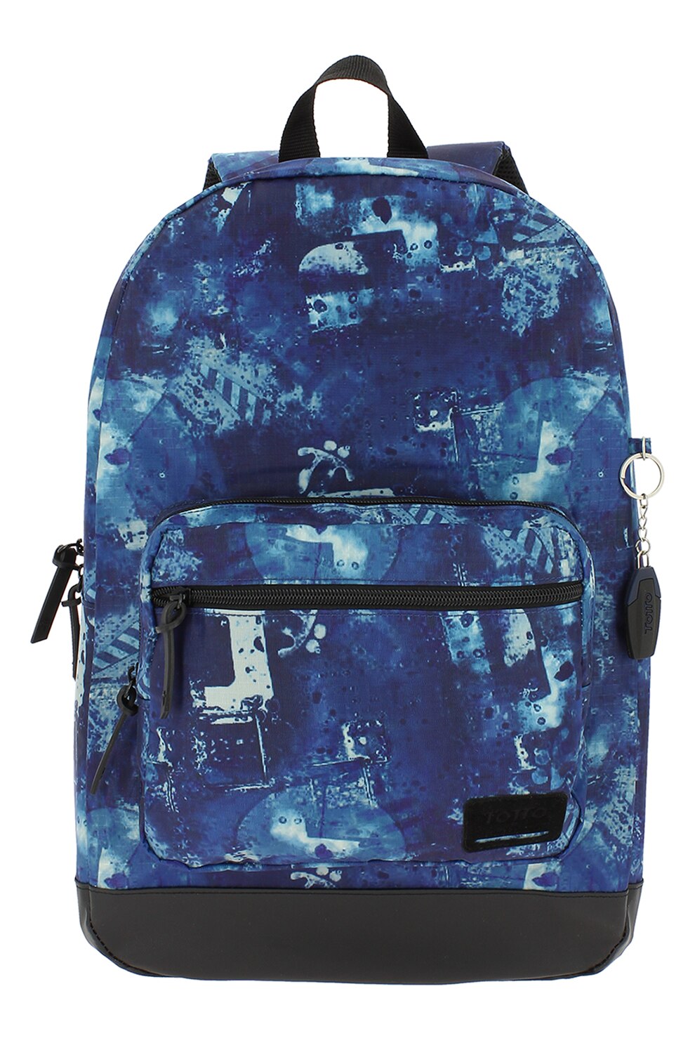 Totto, Rucsac cu imprimeu cu compartiment pentru laptop, Albastru royal/Alb