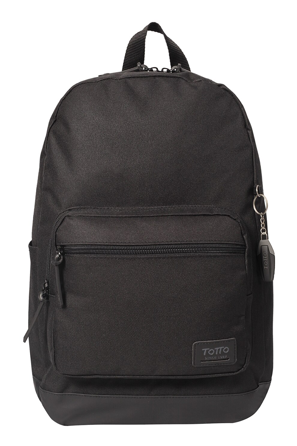 Totto, Rucsac cu imprimeu floral si buzunar exterior - 24 L, Negru