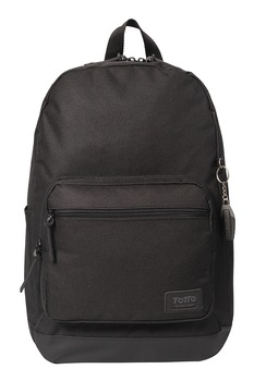 Totto, Rucsac cu imprimeu floral si buzunar exterior - 24 L, Negru Totto, Rucsac cu imprimeu floral si buzunar exterior - 24 L, Negru