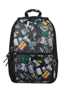 Totto, Rucsac cu imprimeu din material textil - 18L, Negru/Gri/Galben Totto, Rucsac cu imprimeu din material textil - 18L, Negru/Gri/Galben