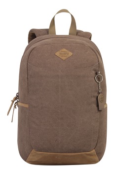 Totto, Rucsac de panza cu detaliu logo - 16L, Maro Totto, Rucsac de panza cu detaliu logo - 16L, Maro
