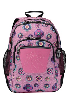 Totto, Rucsac cu imprimeu floral - 19L, Roz/Violet ametist/Galben Totto, Rucsac cu imprimeu floral - 19L, Roz/Violet ametist/Galben
