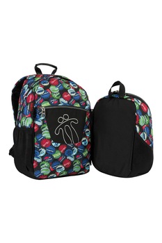 Totto, Rucsac din material textil cu imprimeu - 23L, Negru/Albastru/Verde Totto, Rucsac din material textil cu imprimeu - 23L, Negru/Albastru/Verde