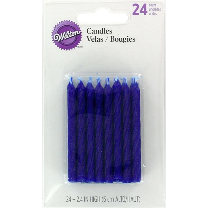 Комплект сини свещи Wilton 24 бр