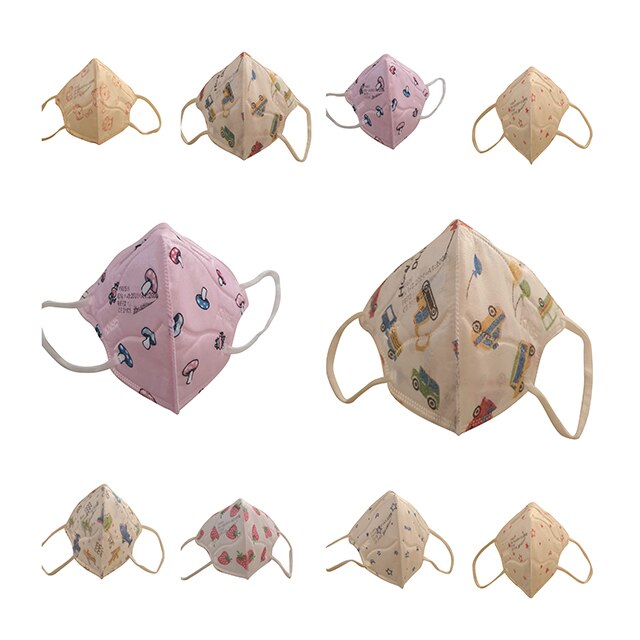 Set 10 KN95 Masti de protectie 5 straturi ambalate individual mixt baieti si fete