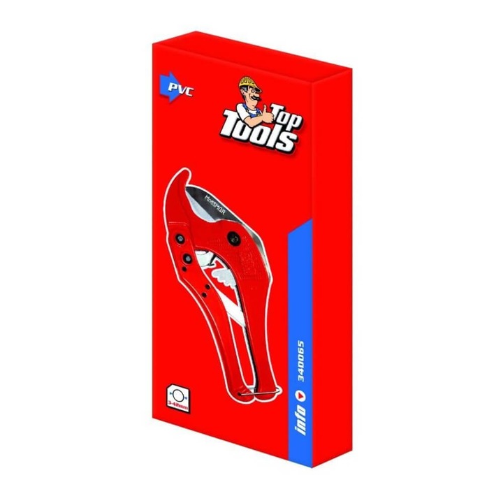Top Tools PVC тръби Ножици Клещи, радиус 3-42 mm, 200 mm