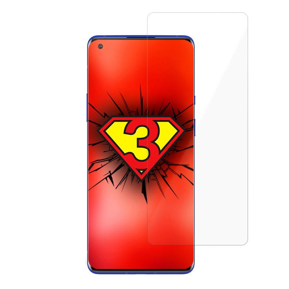 Folie Protectie Sticla Flexibila 3MK pentru OnePlus 9 Pro, Structura Incasabila, 7H, 0.3 mm, Transparenta