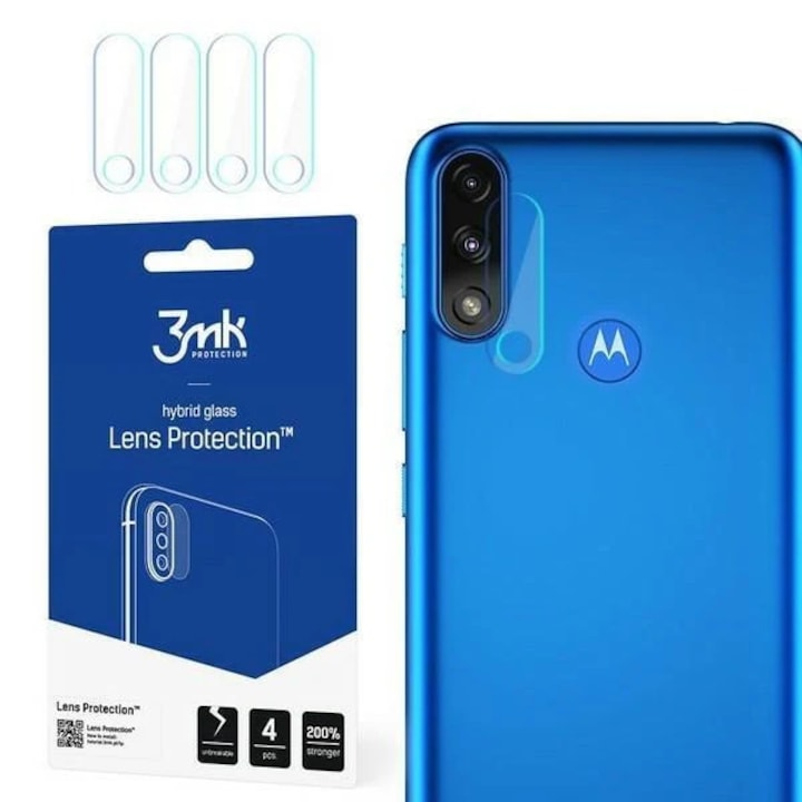 Set 4 X Folie Sticla Nano Glass 3mk Pentru Camera, Compatibila Cu Motorola Moto E7 Power, Transparenta