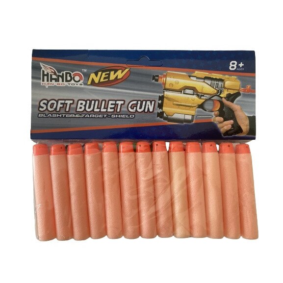 Munitie compatibila Nerf, dimensiune standart ,26 gloante burete ,varf plastic