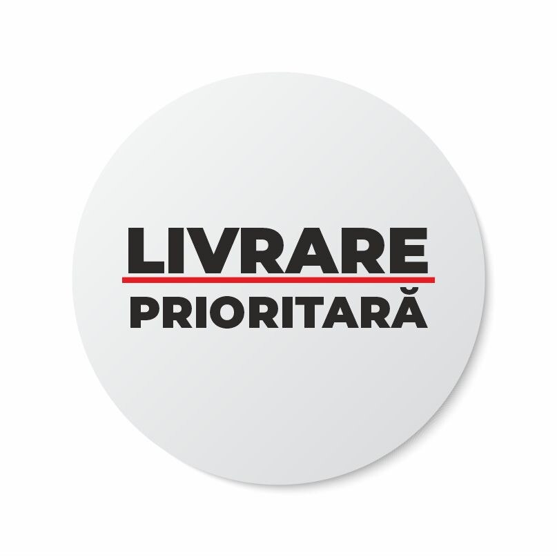 Etichete adezive, Livrare Prioritara, 100 buc, PVC, 3x3 cm