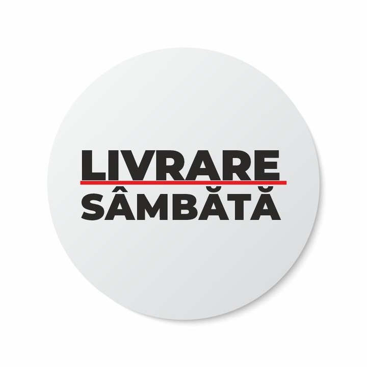 Etichete adezive, Livrare Sambata, 100 buc, PVC, 3x3 cm