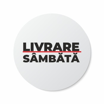 Etichete adezive, Livrare Sambata, 100 buc, PVC, 3x3 cm Etichete adezive, Livrare Sambata, 100 buc, PVC, 3x3 cm