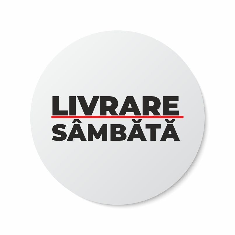 Etichete adezive, Livrare Sambata, 100 buc, PVC, 5x5 cm