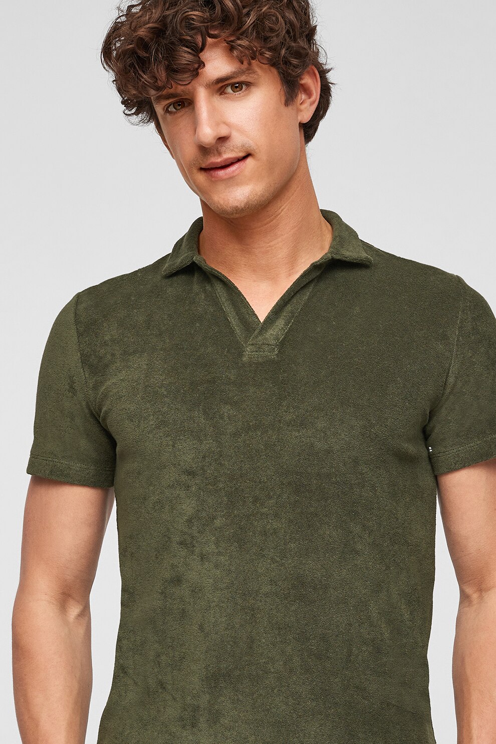s.Oliver, Tricou polo slim fit, Verde militar